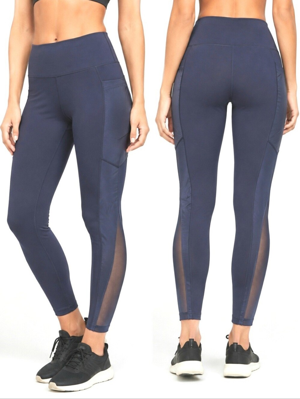 Victoria's Secret Sport Knockout Mesh Panel Leggings Deep Plum Size Med